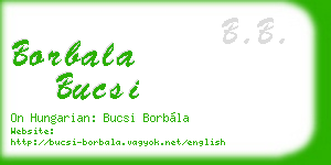 borbala bucsi business card